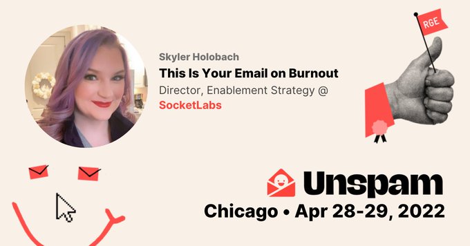 THIS WEEK: a bunch of #emailgeeks will be taking over Chicago for UNSPAM—including our very own @Holobachgirl! 🎉  Be sure to say "hi" and check out Skyler's session during the event. Your 🧠 and your email program will thank you.