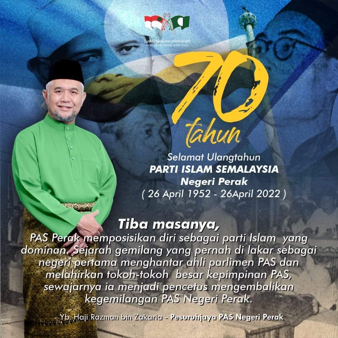 perak_pas's tweet photo. TIBA MASANYA, PAS Perak memposisikan diri sebagai parti Islam yang dominan.Sejarah gemilang yang pernah sebagai negeri PERTAMA menghantar ahli parlimen PAS dan melahirkan tokoh-tokoh besar kepimpinan PAS, sewajarnya ia menjadi pencetus mengembalikan kegemilangan PAS Negeri Perak. https://t.co/8Cj2iwcdSI