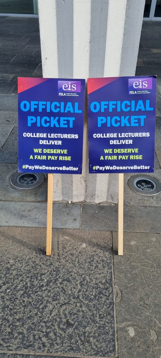 EIS-FELA members will take a further day of strike action tomorrow.

College lecturers are resolute in their calls to be treated with respect and gain a fair pay award.

Our employers can end this disruption by matching our desire to end this dispute.

#PayWeDeserveBetter