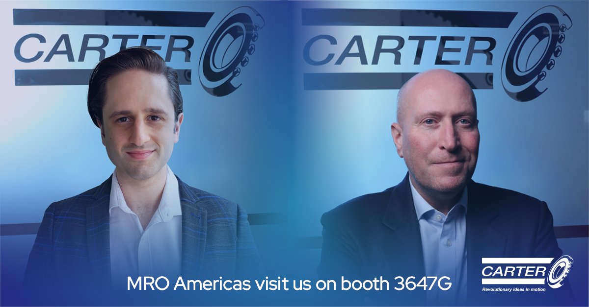 Carter is exhibiting at MRO America’s this week. Karl &amp; Erick will be at booth No. 3647G call by or contact our office to arrange a meeting. We look forward to an exciting week meeting both old friends and new ones.
#Carter #MROAM