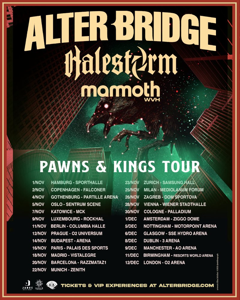 Alter Bridge - The Pawns & Kings Tour with Alter Bridge