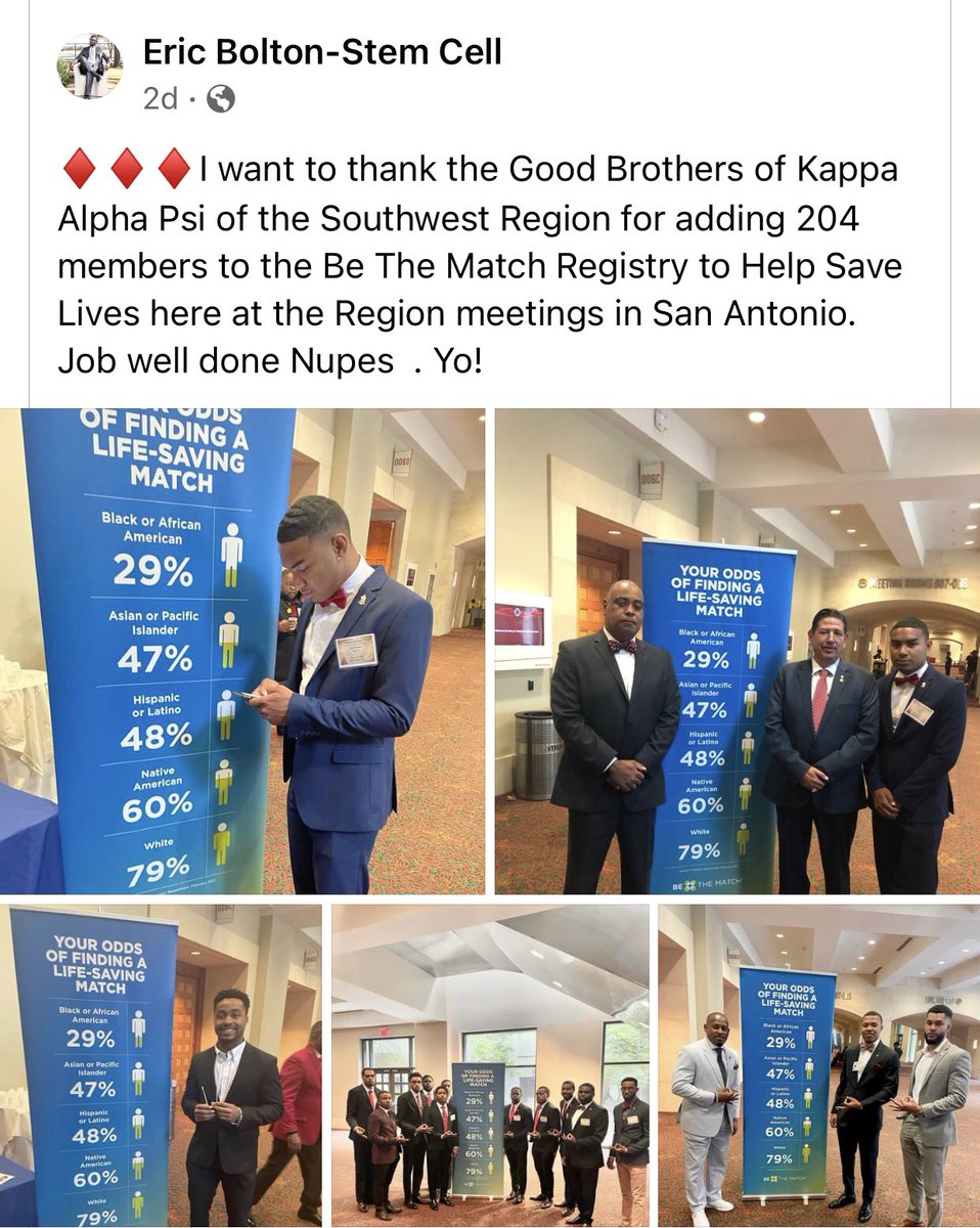 MDonP's tweet photo. Great job adding 204 members to the Be The Match Registry! #stemcell #Nupes #Achievement ♦️♦️♦️👏🏽👌🏽 https://t.co/OcyFRTjhVw