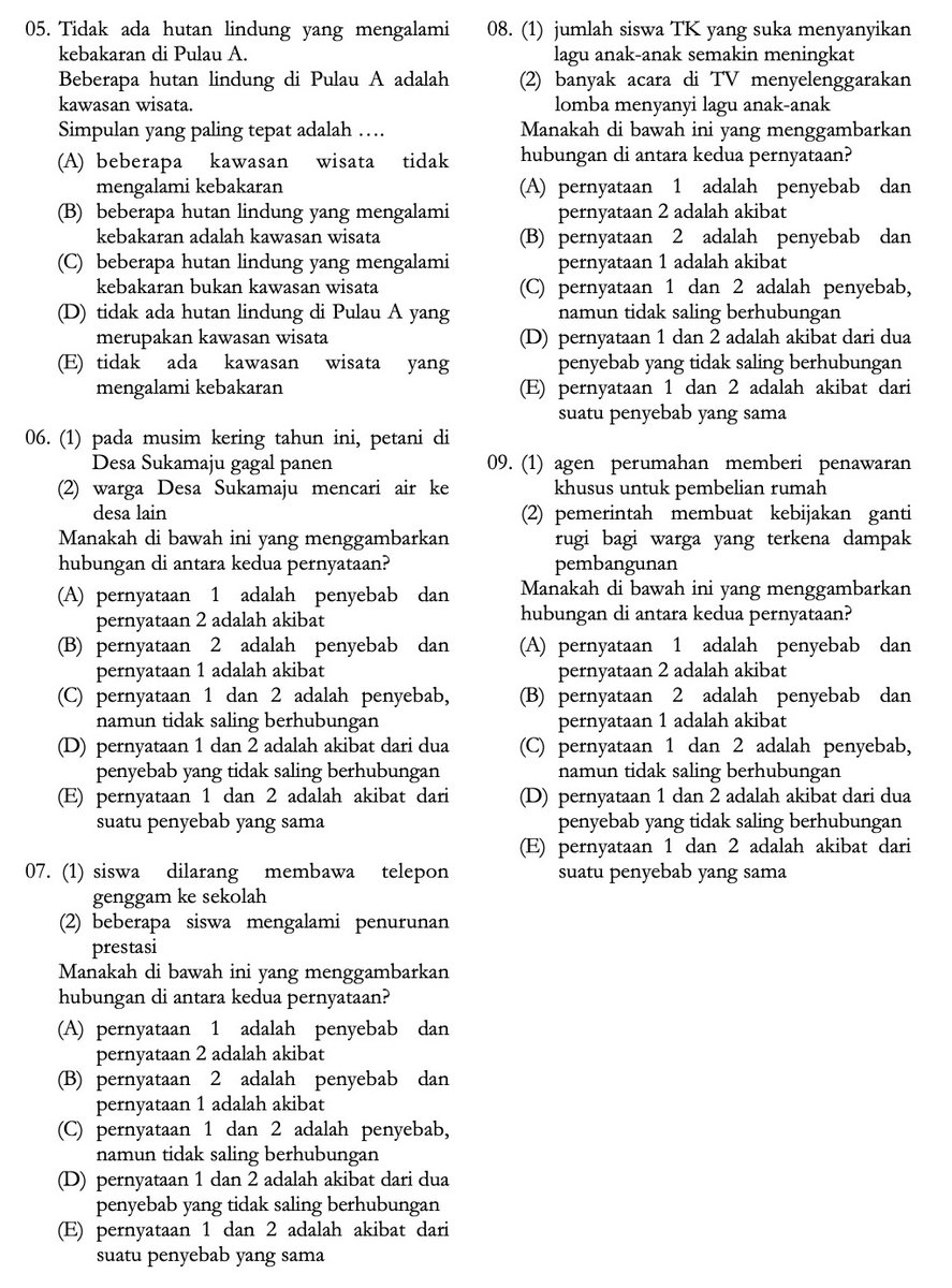 zeniuseducation's tweet photo. Latihan soal PU UTBK yuk!

Zen kasih beberapa soal PU ya. Lo bisa coba kerjain.

Besok Zen share kunci pembahasannya.

Soal Proposisi, Logika, dan Sebab-akibat ��� https://t.co/c2jwGix0jN