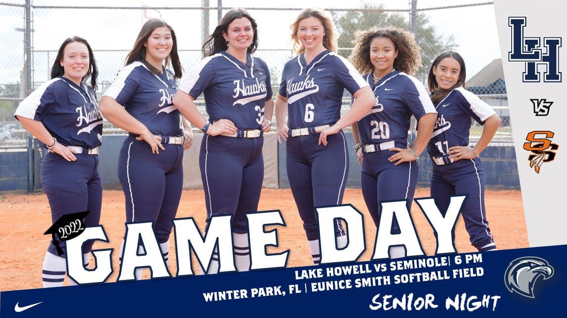 #𝐆𝐀𝐌𝐄𝐃𝐀𝐘 #𝗦𝗘𝗡𝗜𝗢𝗥𝗡𝗜𝗚𝗛𝗧 #𝗖𝗟𝗔𝗦𝗦𝗢𝗙𝟮𝟬𝟮𝟮

🆚 Seminole
📅 April 26
⌚️ 6 PM* Senior Night Ceremony at 5:40pm.
📍 Winter Park, FL
🏟️ Eunice Smith Field - LHHS
🎟 Gofan.co