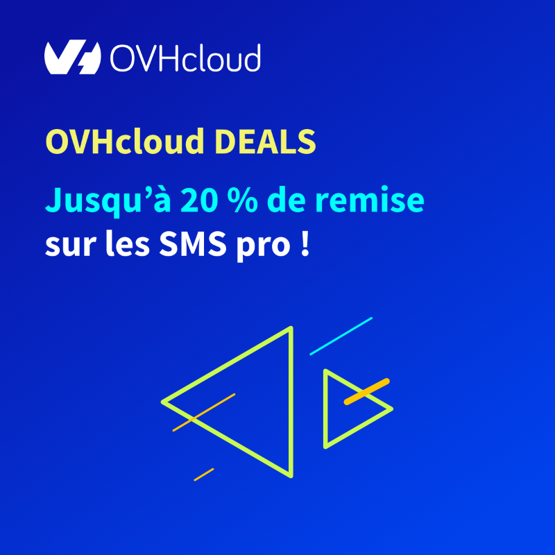 OVHcloud_FR's tweet photo. Les SMS n’ont pas dit leur dernier mot ! 💬💪 En ce moment 20% de remise sur les packs SMS Pro. #OVHcloudDeals