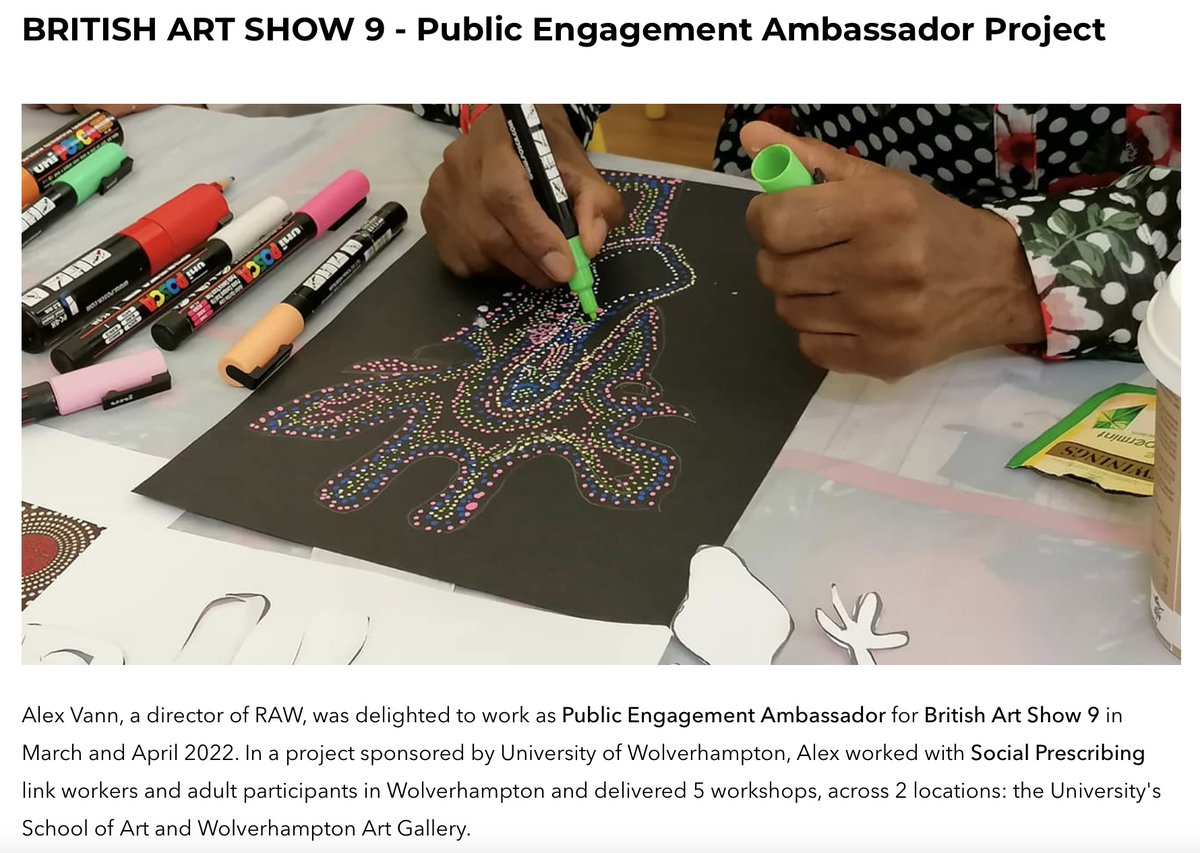 RealArtsWork's tweet photo. Read all about it!!
A blog about our involvement in British Art Show 9 is now up on our website. https://t.co/oE0nLPg10J
You can also visit the BAS9 Highlights exhibition at Wolves Art Gallery til 15th May.
#BAS9 #BAS9Ambassadors #MichaelArmitage @wlv_soa @WolvArtGallery @WvCep https://t.co/L2SmQQq4aV