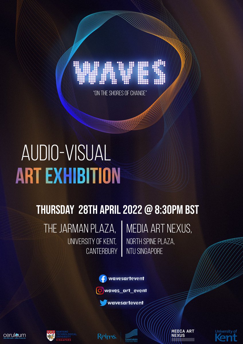 wavesartevent's tweet photo. #waves2022 

@UniKentEng 
@NTUsg 
@mediaartnexus 
#ceruleum 
#crr_reims

#wavesevent #digitalart #audiovisual #digitaldisplay #kentuni #ntusg #ntuadm #ceruleum #crr_reims #creation_crr_reims #collaboration https://t.co/86LAGoqvaO