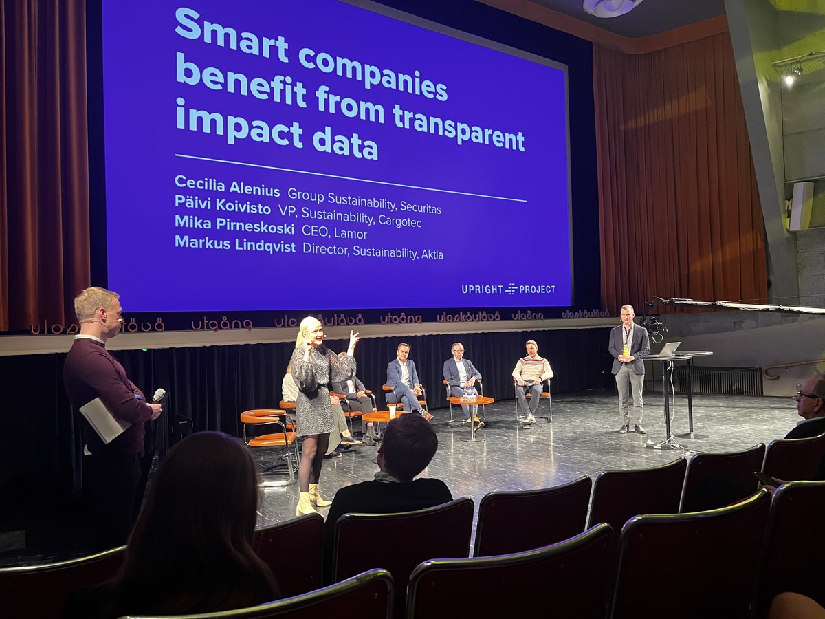 KoivistoElina's tweet photo. "Today's release is only the beginning. The target is to increase the coverage up to 95% of all companies with more than 10 employees globally by 2025 - openly available for anyone in a comparable format" says Annu from @UprightProject https://t.co/4rHmxKTCFW