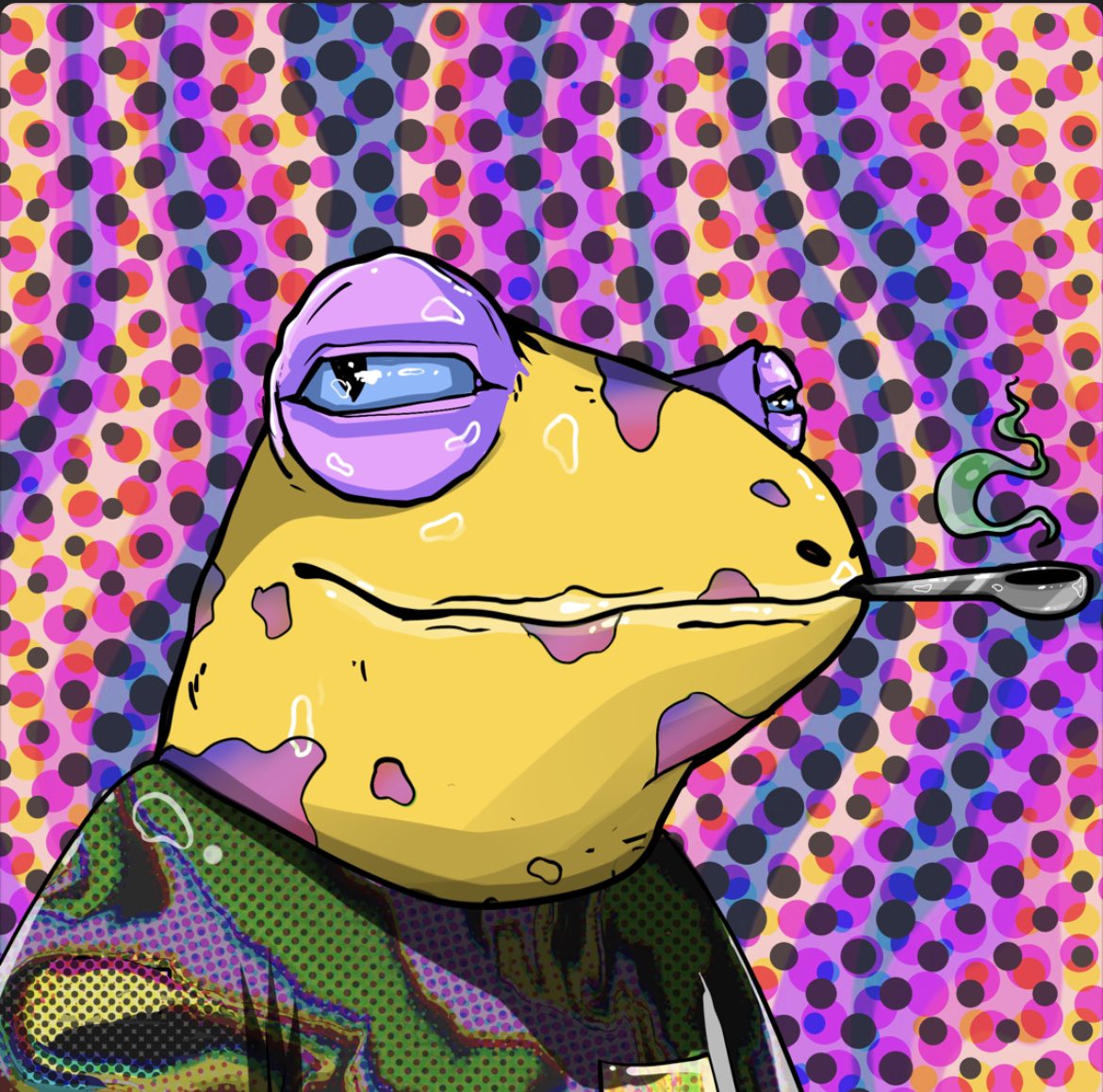 YasoDuranos's tweet photo. Puff Puff Pass to the stoned frogs 🐸 
@TheStonedFrogs 
#ribbit #SolanaNFT #stoned https://t.co/AupayEfICh