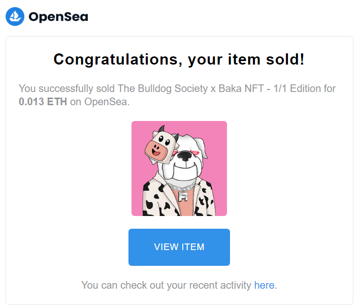 WOOP! Baka NFT x TBS just got adopted!
Your merch will be coming shortly! 👀🐮🐶