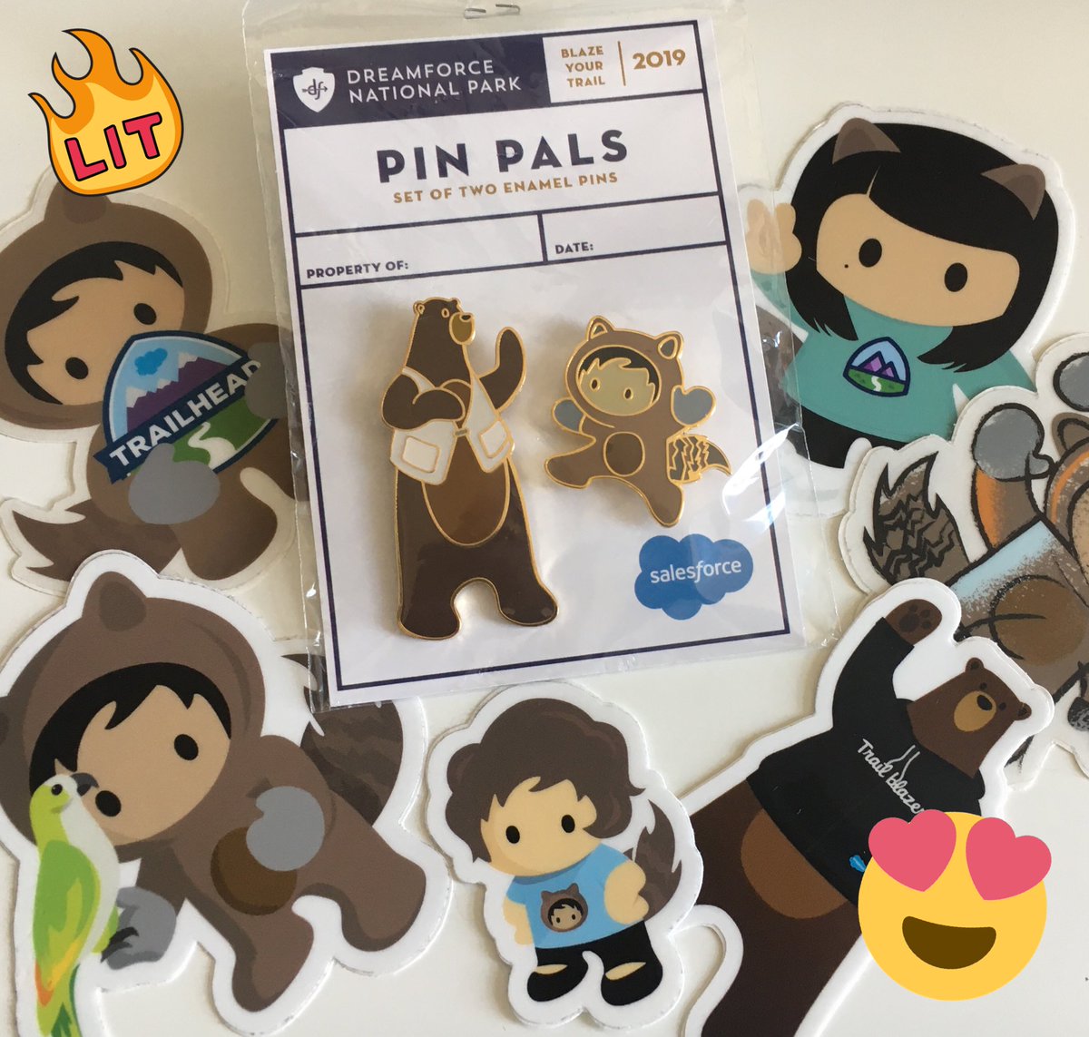 PaulaDW_'s tweet photo. Win the pins 😲🤩 How about some #Salesforce giveaway ? I have those cute pins from Dreamforce! any takers? Like &amp; Retweet this message and thats that 🥳🥳🥳🥳 EU only sorry 🌎 48h ! #SalesforceTour #salesforceuk #salesforceohana #salesforceadmin #trailheadquests https://t.co/jrUr0YQM4y