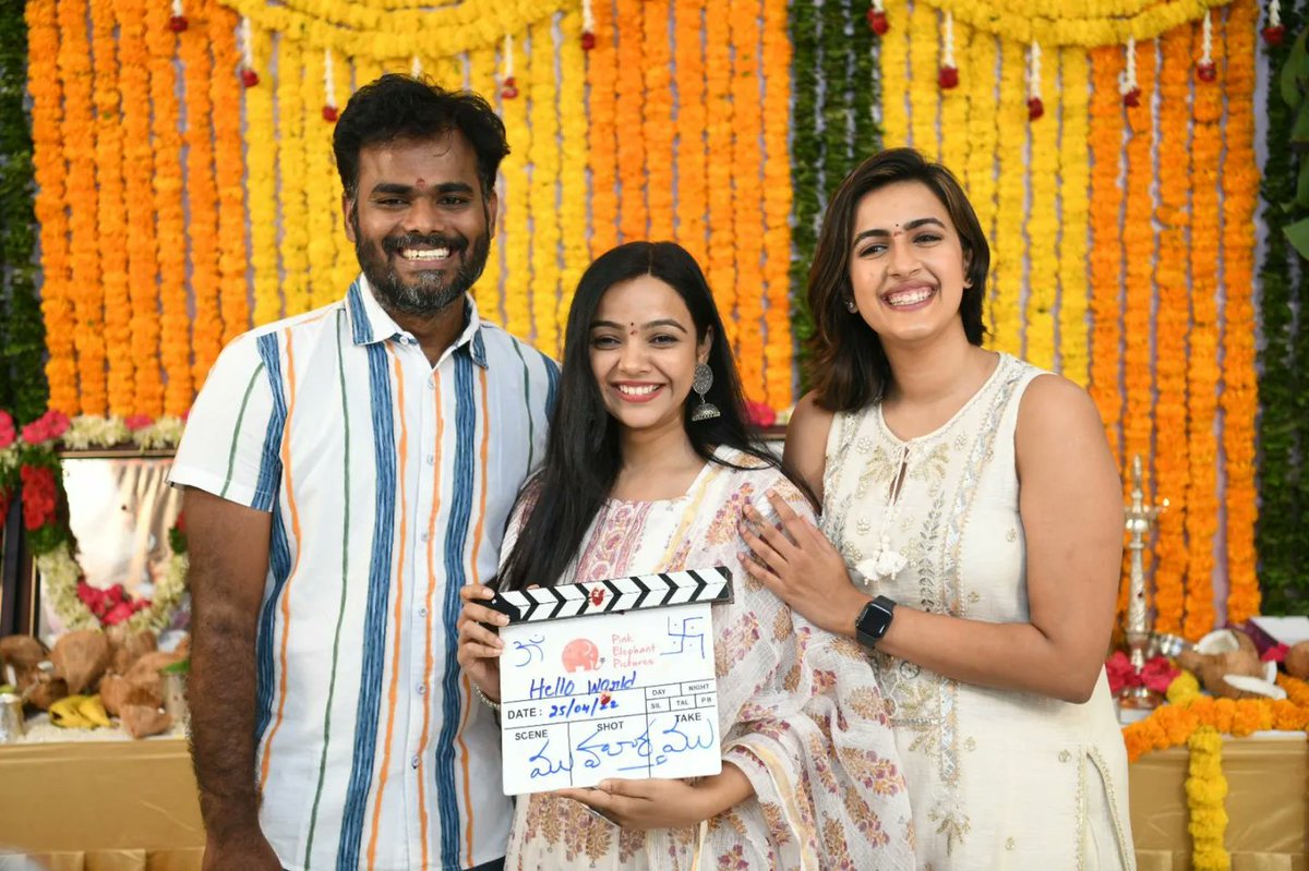 Starting this new journey with big smiles and happy faces. 😁✨
Excited to be a part of 'Hello, World'! 
#RamNithin @nikhiluuuuuuuuu #snehalkamat #apoooorva_alla @anilgeela_vlogs
Written & directed by Siva Sai Vardhan garu
From @IamNiharikaK #pinkelephantpictures for @zee5telugu