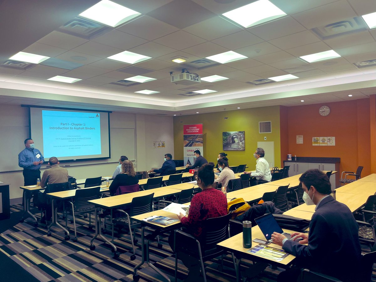 Very excited to finally bring the <a href="/Asphalt_Inst/">Asphalt Institute</a> National Binder Technician Certification program to Canada 🇨🇦 with partnership with <a href="/ONRoadBuilders/">ORBA</a> and <a href="/UWaterloo/">University of Waterloo</a> CPATT.

#asphalt #testing #construction #training