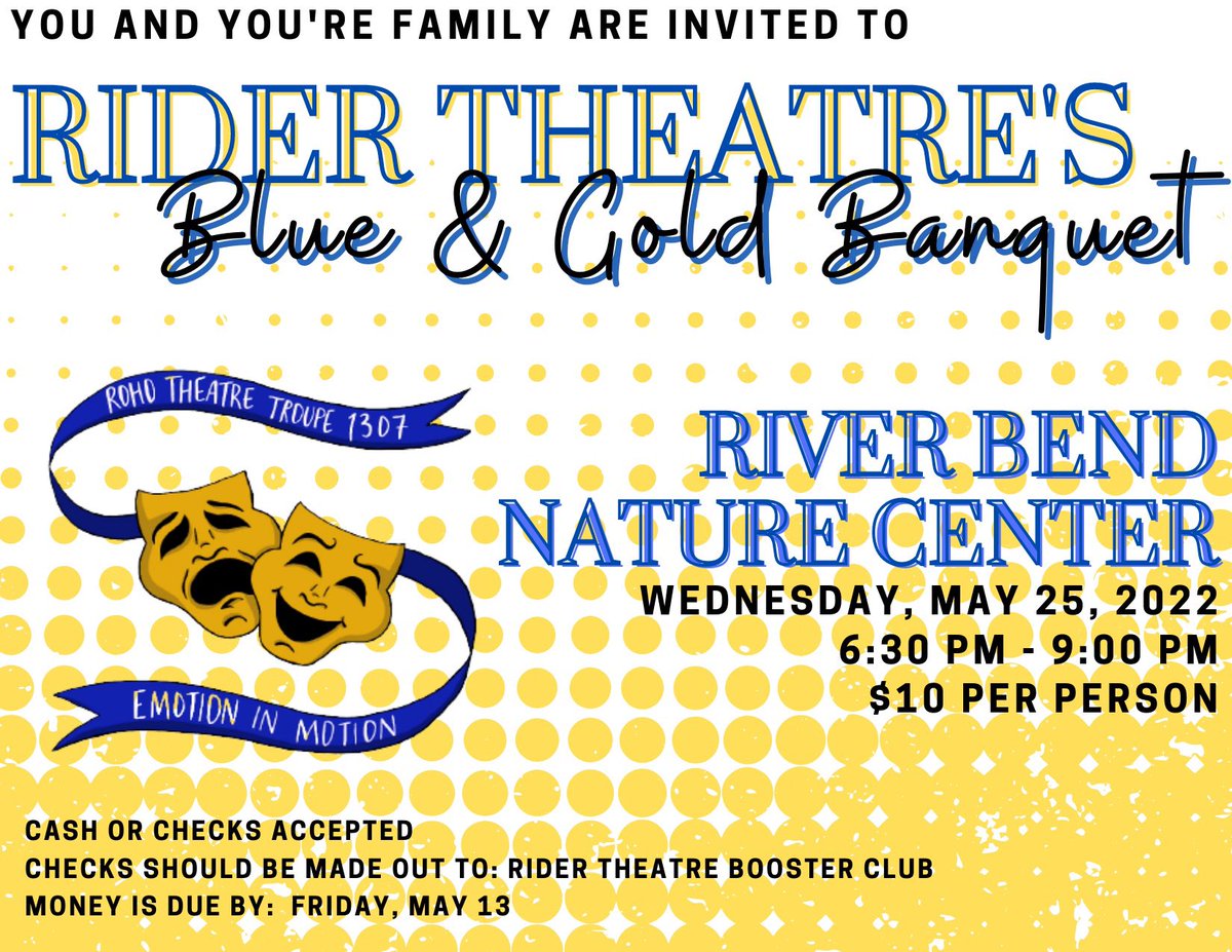 End of the Year Banquet info—