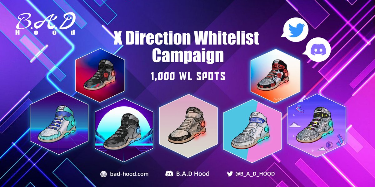 HoodParkour's tweet photo. @B_A_D_Hood is thrilled to announce the X Direction #NFT #Whitelist Campaign🎉 

📌How to enter:
Participate in Discord activities
RT and quote your submission
Comment to win WL 

🤗Join our Discord https://t.co/he6mx0mCJG and find #how-to-wl room to read more! https://t.co/g1oZMIGz5Y