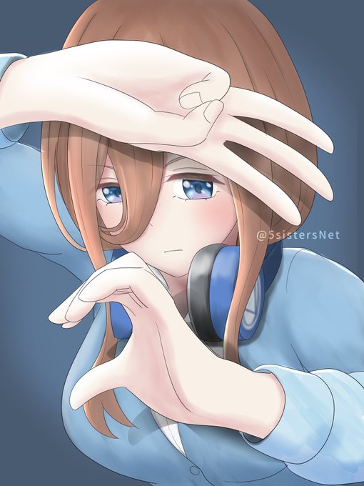 五姉妹ネット🌟五等分の花嫁さんがTwitterに投稿した中野三玖(五等分の花嫁)のイラスト。