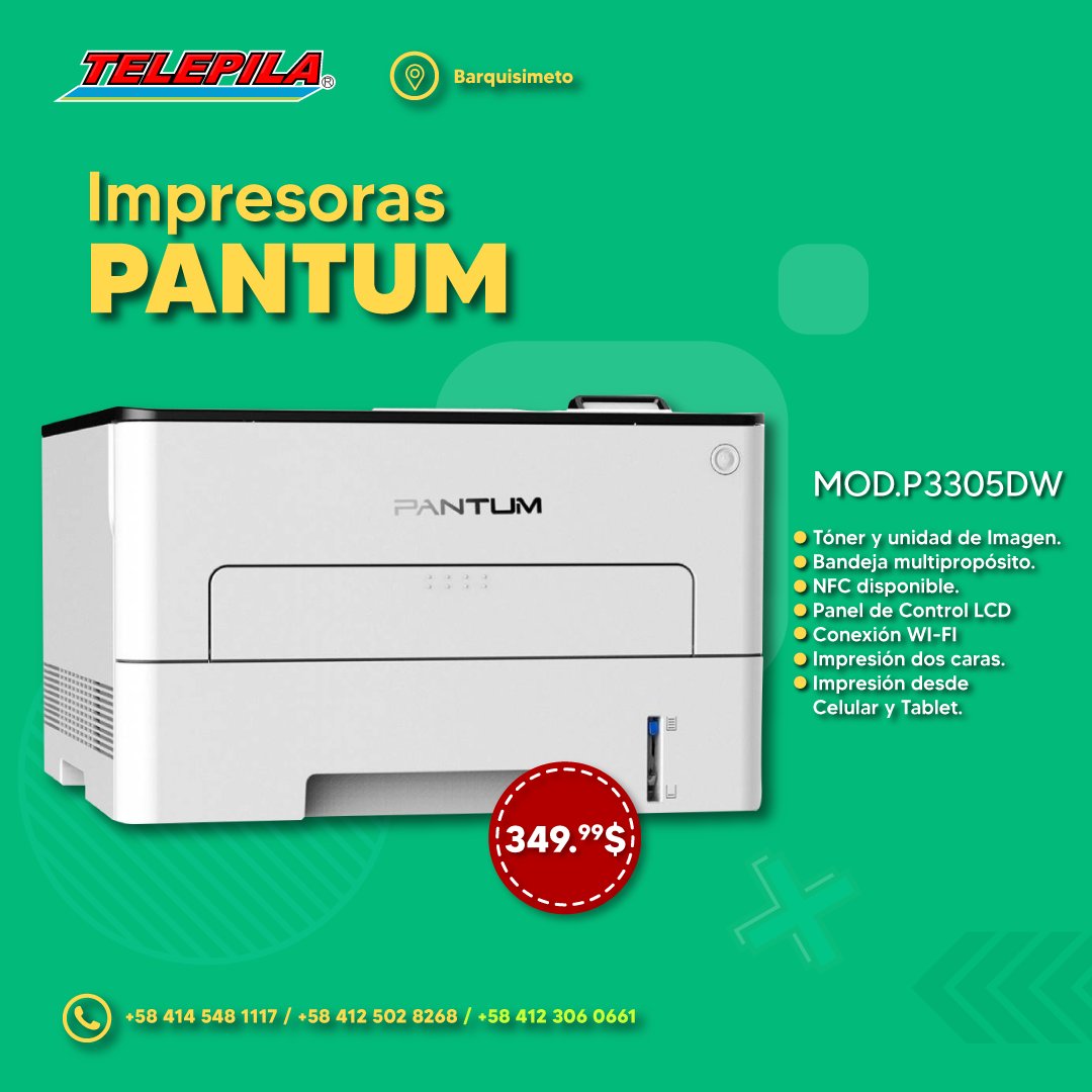 Telepila's tweet photo. #OFERTA EN IMPRESORAS PANTUM https://t.co/6jf5uNJVDB