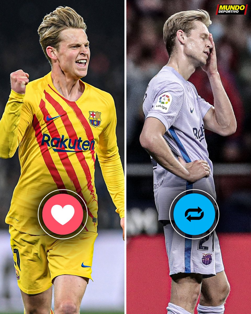 mundodeportivo's tweet photo. 🧐 Frenkie De Jong está en el punto de mira

🤔 ¿Qué harías tú con el holandés?

❤️ Se queda
🔁 Venta https://t.co/QyMZmfBg42