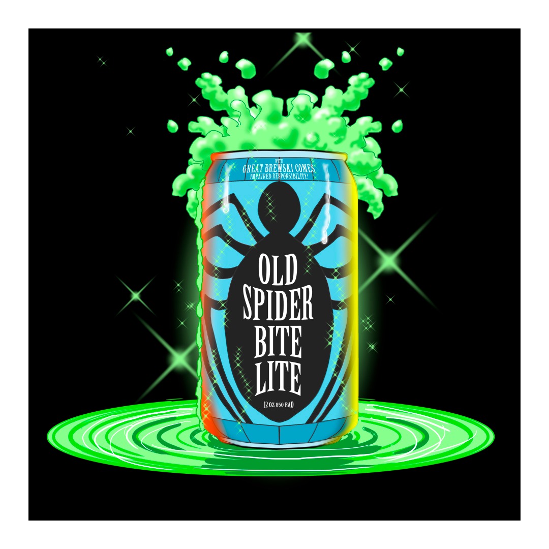 Mmmm... A nice cold can of Old Spider Bite Lite 🍺👊