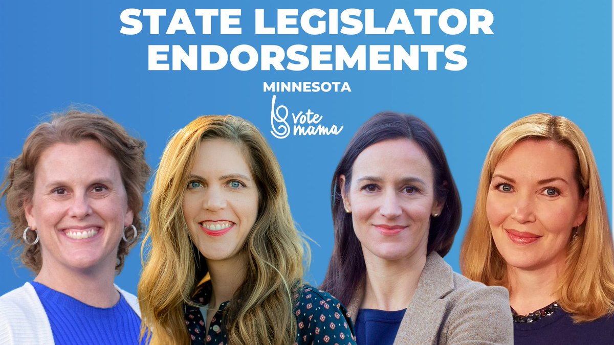 VoteMamaPAC's tweet photo. The strength of Minnesota depends on electing  forward-thinking leaders who believe that rural communities should never be left behind, that public schools should be fully funded, and that every child deserves a bright future.

Meet our mamas running in Minnesota! https://t.co/zZFTXJG3KM