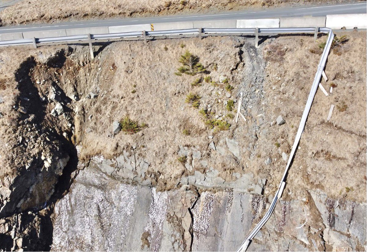 Ashley_LBMCOC's tweet photo. Our coastline is a stunning scenic route but it comes with safety concerns that need to be addressed! Minister @ElvisLoveless have you visited the site? @PremierofNL have you? This can’t be forgotten about! Thank you MHA @wall_joedy &amp; MHA @davidbrazil10 for help #nltraffic #nlwx https://t.co/DGjmV8mUTW