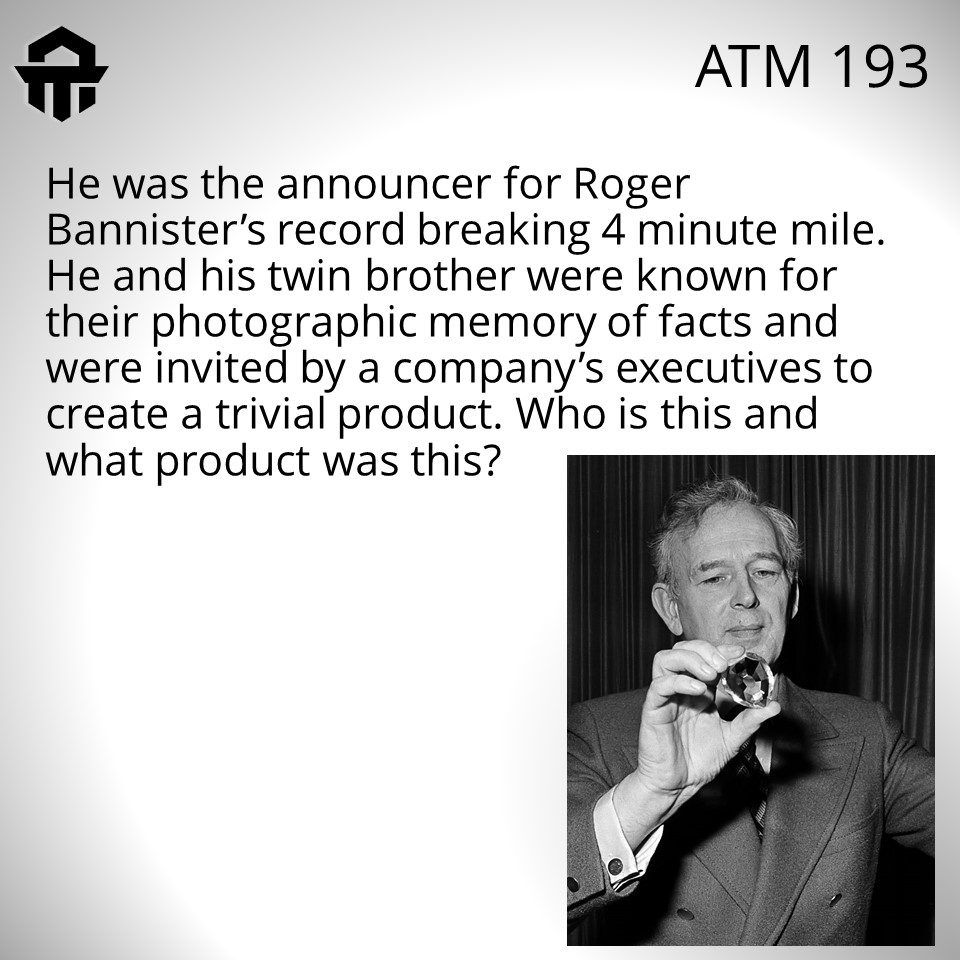 KnowledgeVyasa's tweet photo. A Trivia Minute - Question #193

 Who is this and what product was this?

#ATriviaMinute #atm193 #Trivia #knowledgevyasa #quizstagram #qotd #dailyquiz #triviabook #rogerbannister #4minutemile https://t.co/P8ipER7v5s