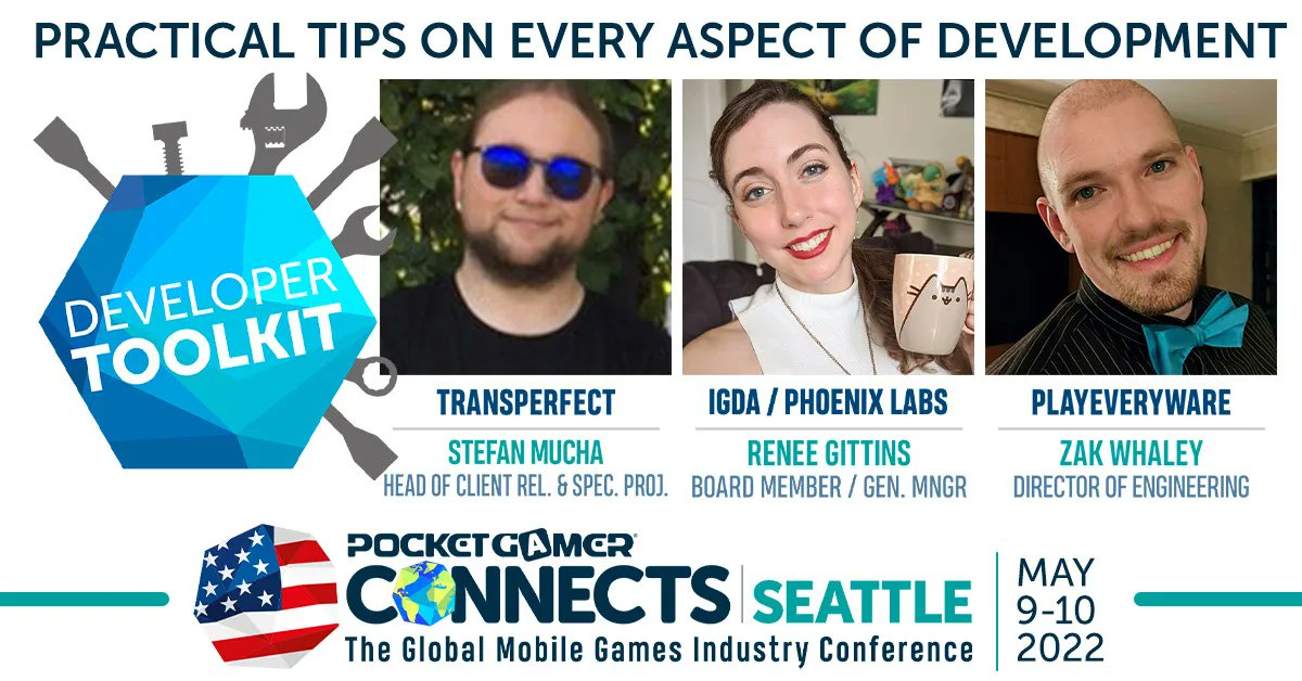 Pocket Gamer Connects (@pgconnects) on Twitter photo Get practical tips on every aspect of game development with The Developer Toolkit track at #PGConnects Seattle!
🗓 May 9-10, 2022
Book your tickets now: bit.ly/3sTBfJi
<a href="/TransPerfect/">TransPerfect</a> <a href="/IGDA/">International Game Developers Association</a> <a href="/PhoenixLabs/">Phoenix Labs</a> <a href="/playeveryware/">PlayEveryWare</a> <a href="/atomicbutter/">Zak Whaley</a> Get practical tips on every aspect of game development with The Developer Toolkit track at #PGConnects Seattle!
🗓 May 9-10, 2022
Book your tickets now: bit.ly/3sTBfJi
<a href="/TransPerfect/">TransPerfect</a> <a href="/IGDA/">International Game Developers Association</a> <a href="/PhoenixLabs/">Phoenix Labs</a> <a href="/playeveryware/">PlayEveryWare</a> <a href="/atomicbutter/">Zak Whaley</a>