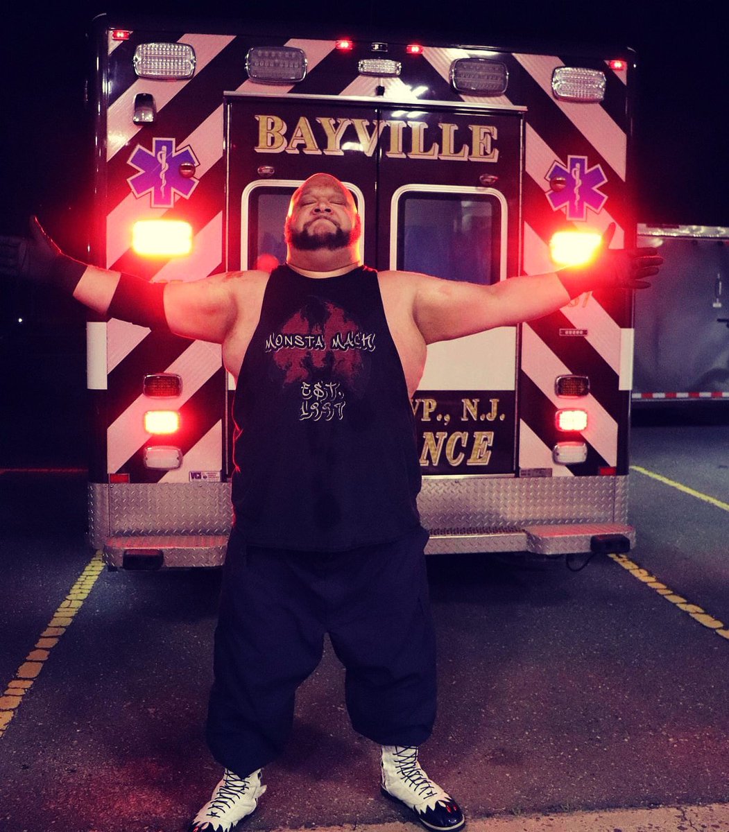 SteveMackDHS's tweet photo. A new first, which is pretty rare after 25 years. I competed in and won an Ambulance Match against #LowlIfeLouieRamos. I hope things can go back to what they were before this nonsense but only time will tell. @TiTanChampions1 whats next?
#MonstaMack https://t.co/R5NehZyDaT