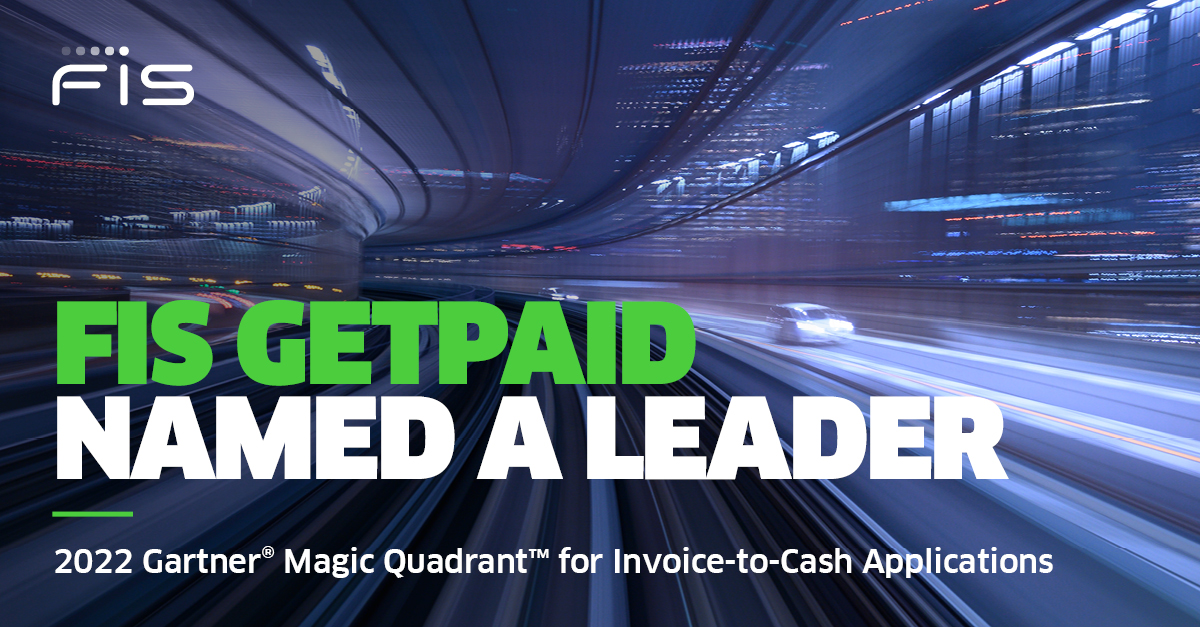 FISGlobal's tweet photo. FIS GETPAID named a #leader in Gartner’s Magic Quadrant for Integrated #InvoicetoCash Applications. Discover why we were chosen among competitors for being strongly positioned to influence the market’s growth and direction! https://t.co/s4jImOAQG0 https://t.co/1QXeFsSZ2K