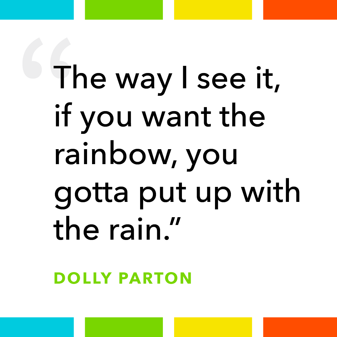 innovatisgroup's tweet photo. Dolly knows best! 🌈🌧️ https://t.co/02e5mH4dEJ