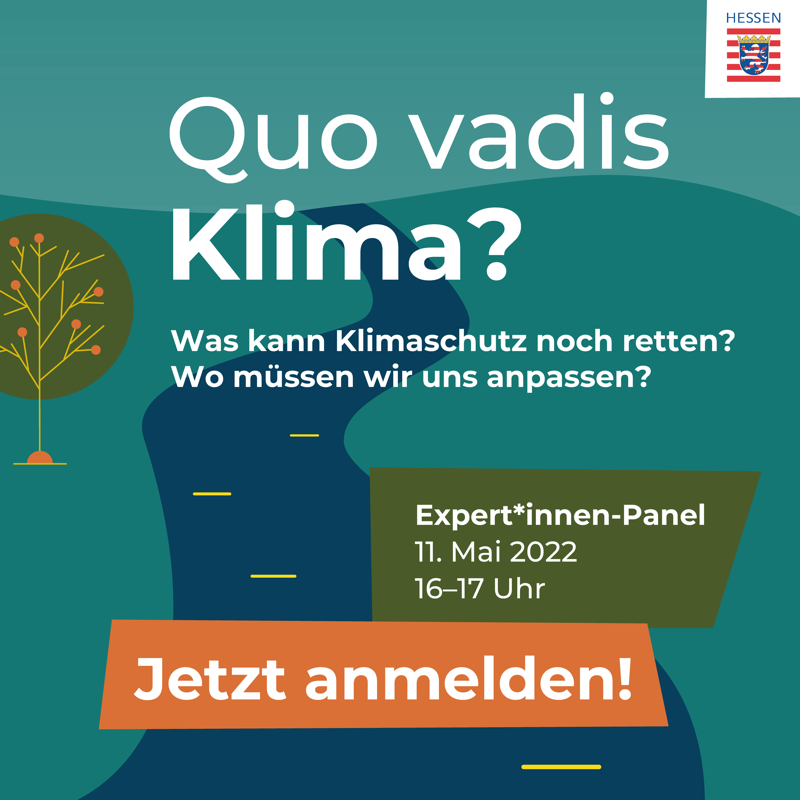 UmweltHessen's tweet photo. Wie steht’s ums #Klima? Wie können wir es noch schützen?
Das diskutieren renommierte #Klimaexpert*innen am 11. Mai im Panel „Quo vadis Klima?“.