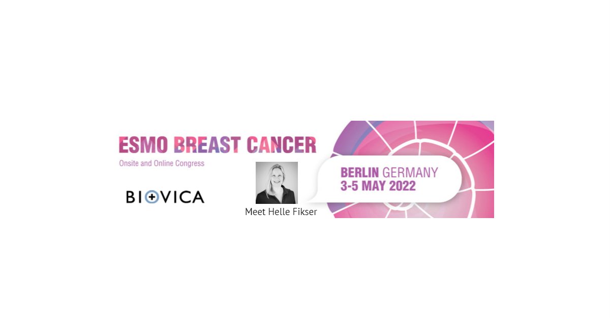 Biovica's tweet photo. I’m really excited to attend The ESMO Breast Cancer 2022 Exhibition in Berlin this year – will you?
If you have a busy schedule and want to pre-book a meeting with me, please feel free to do it here in my calendar here
#cancermonitoring #bloodbased #personalizedmedicine https://t.co/mZ9aD6SeLm