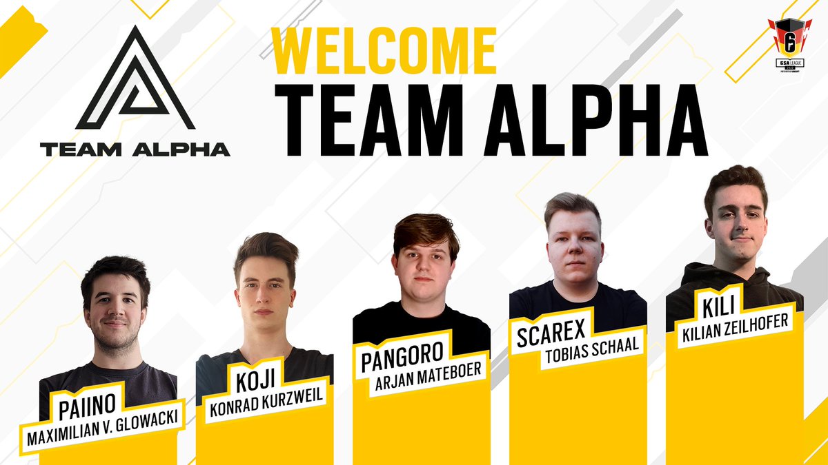 R6esportsDE's tweet photo. Guess who’s back 👀

Letztes Jahr waren sie als GC Esport dabei! Dieses Season gehen die Jungs rund um Koji als Team Alpha an den Start. 👊

Wir drücken auch ihren Neuzugängen die Daumen und freuen uns auf tolle Partien! 💫

@Paiin0_Twitch
@KojiR6
@Scarex_R6
@Pangoro_r6
@Kili_R6 https://t.co/EhQhUvfgjP