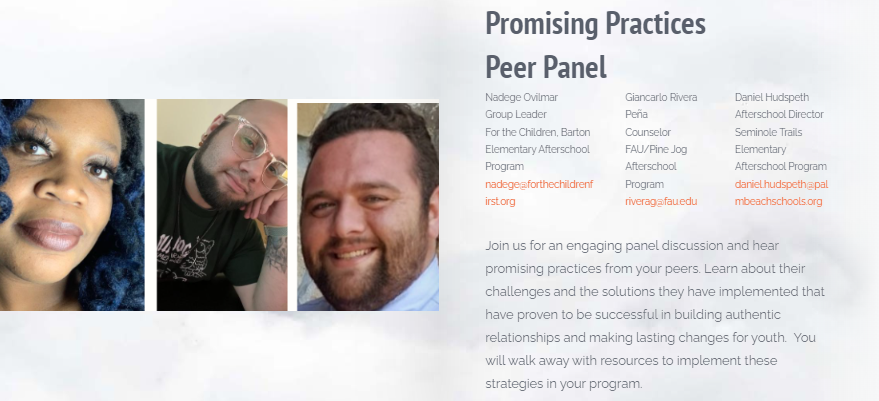 PrimeTimePBC's tweet photo. Join us for an engaging panel discussion and hear promising practices from your peers at this year's #AfterschoolSYM2022. If you haven't registered, there is still time!  https://t.co/FrAfXDzOmm https://t.co/Mlikpra9sp
