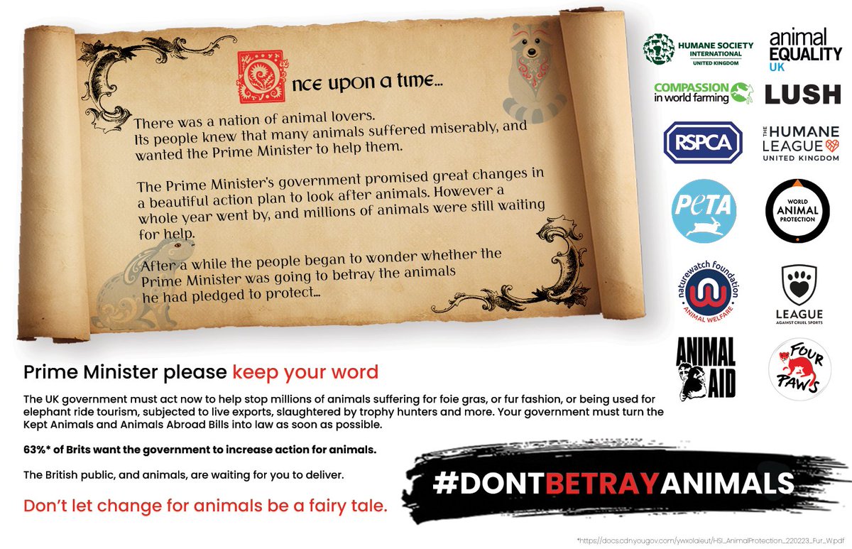 MoveTheWorldUK's tweet photo. Today we're in @MetroUKNews to urge the UK Government to deliver on their animal welfare promises, including banning imports of fur and foie gras, and live exports.

🔁 Retweet to tell the government: #DontBetrayAnimals.

#BanLiveExports #FurFreeBritain #FoieGrasFreeGB https://t.co/5jvTNMUmp8