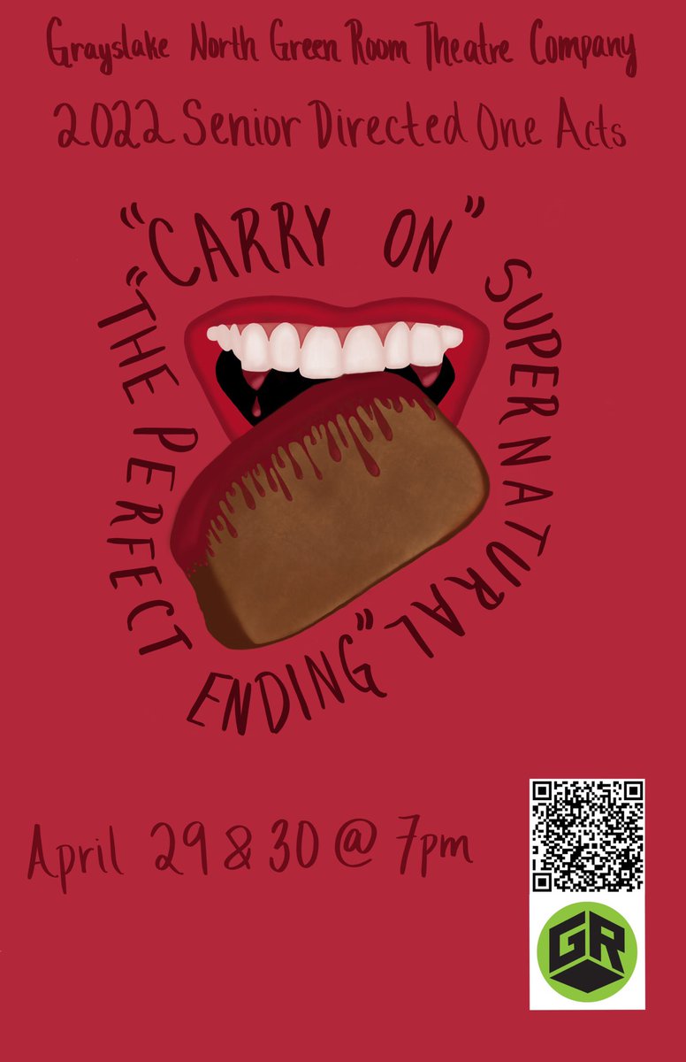 Come see the Senior Directed One Acts! April 29 and 30th at 7pm. Ticket link in bio!