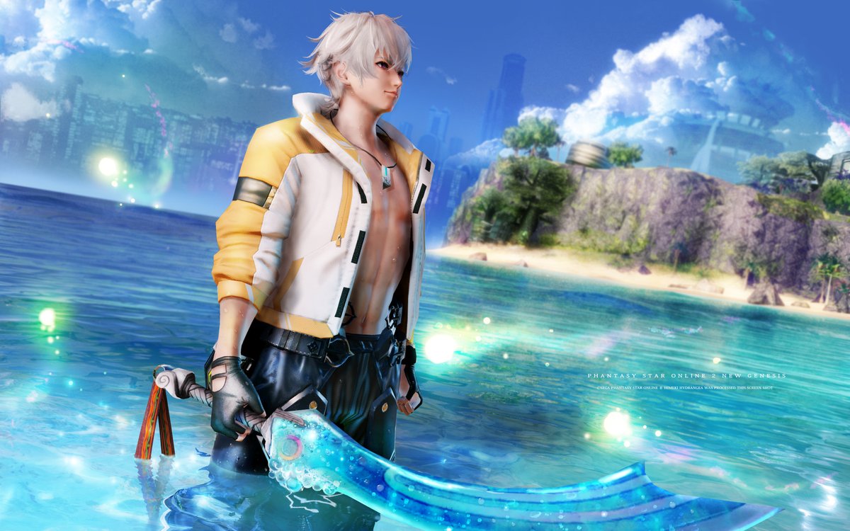 PSO2_himek's tweet photo. FF10風加工のリメイク 当時と比べると腕も上がりエステまわりでできることも増えたおかげで完成度もかなり上がりました  (via Photoshop ) #PSO2アートワーク #PSO2NGS https://t.co/LcphHsEweZ