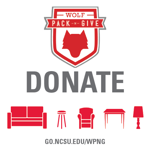 Give back to the Pack and DONATE your unwanted items. Learn more at go.ncsu.edu/wpng