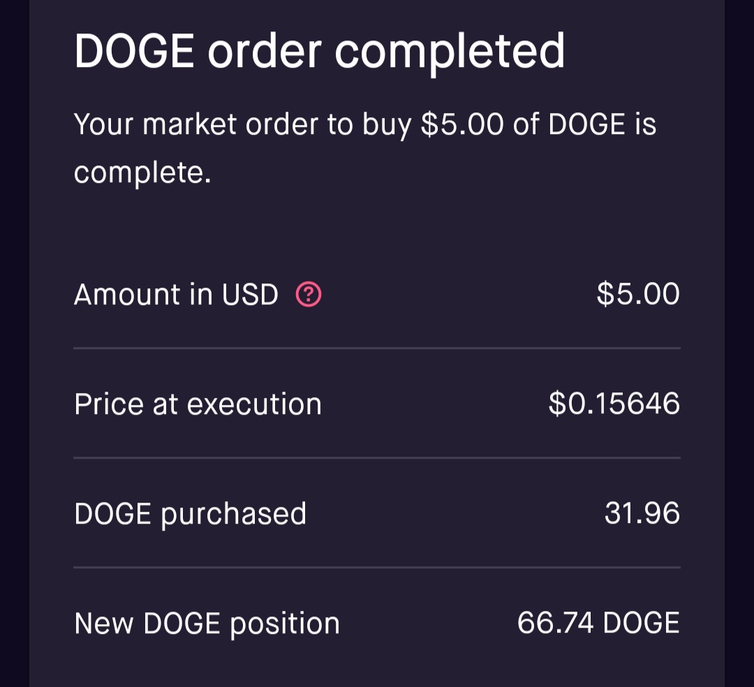 PeterSBTC's tweet photo. In honor of @elonmusk buying Twitter i have bought $5 of #dogecoin 🥳 it just seemed appropriate 😅 https://t.co/Zu2QOzfNhD