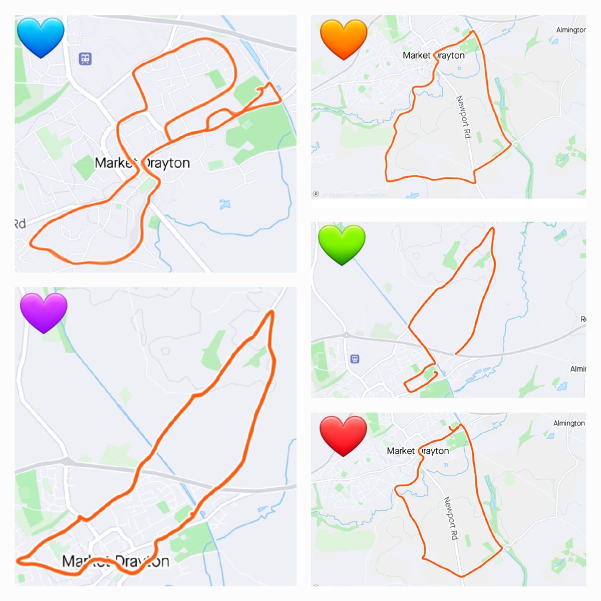 MDRunningClub's tweet image. Give us a cheer if you ran last night! Routes from our five groups including the fabulous C25K brigade who graduate next Monday! 😁