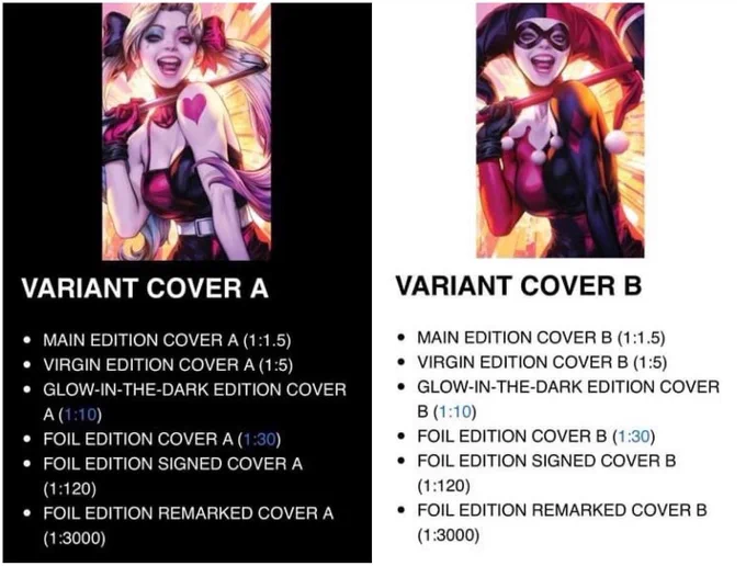 Here are the 2 very special #harleyquinn covers I created for FanExpo for all of their show attendees in the "blind bags" throughout 2022. Some lucky souls will get the 1:3000 ratio foil variant cover with my hand drawn remarque on it. Super rare! :) 