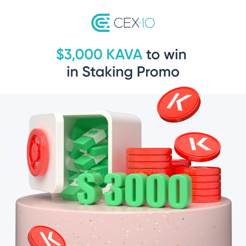 cex_io's tweet photo. 🎁 Stake KAVA for a chance to win up to $500 KAVA tokens. There are $3,000 KAVA up for grabs! 

To participate, buy or deposit 20 KAVA to your Wallet and HODL them until May 10 

Buy $KAVA now 👉 https://t.co/V5ITShl3r5

Learn more about this promo 👉 https://t.co/9v1raFUyhf