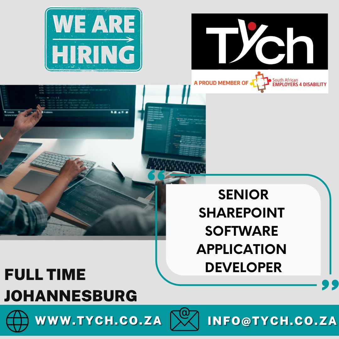 TychTeam's tweet image. CLOSING DATE 2 MAY 2022
APPLY by emailing your CV with subject heading "SENIOR SHAREPOINT SOFTWARE APPLICATION DEVELOPER JHB"
tych.co.za/available-jobs/
#tychteam #JobSeekersSA #sharepointdeveloper #Microsoftmigration #PowerPlatform #processautomation
