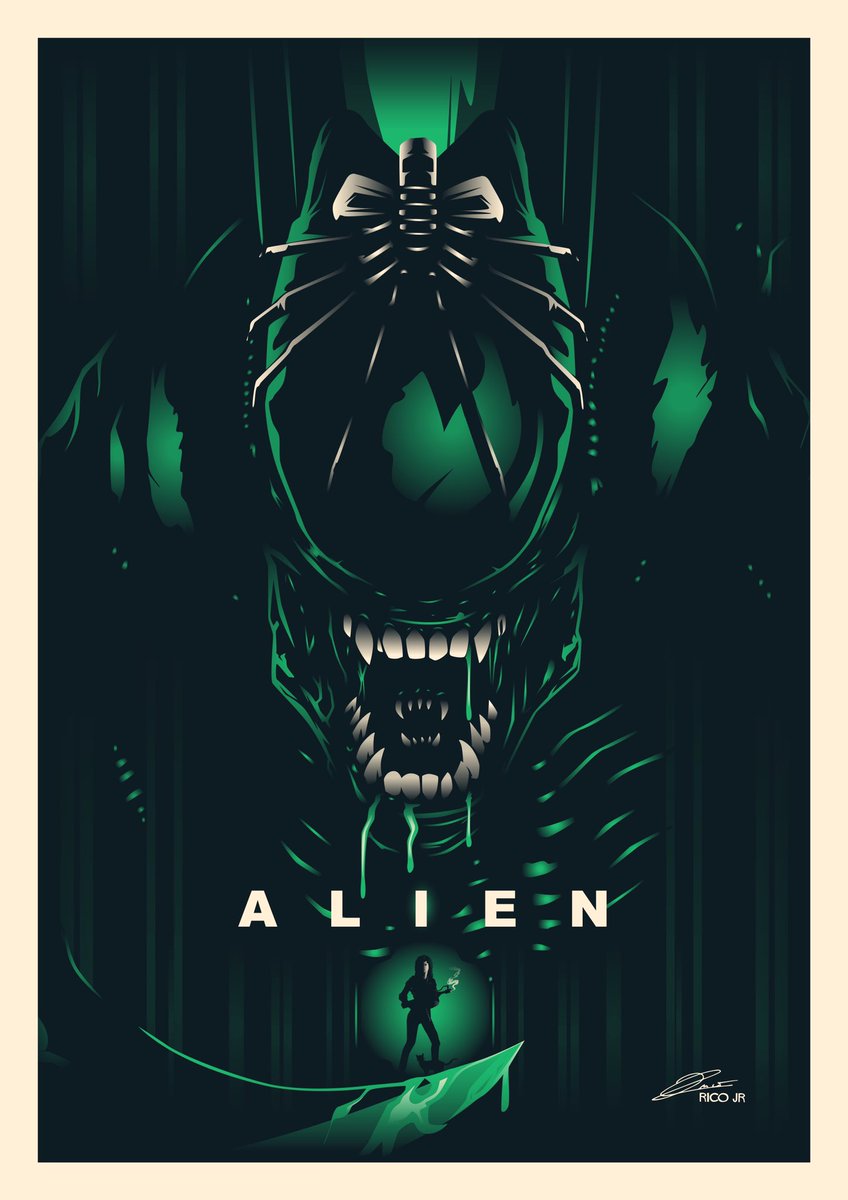Happy (or scary) #AlienDay2022! 🟢

#alienday #alien #poster #illustrationart