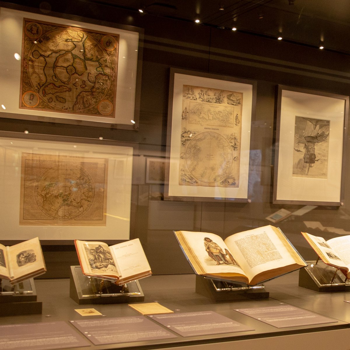 riggs_ward's tweet photo. It has been said that a book lets you travel without moving your feet. At the @univmiami, we captured that adventure in cases via a stunning display of Jay Kislak's impressive antique books.
#kislakcollection #exhibitdesign #exhibitdesigners #exhibitiondesigners https://t.co/nvPse1CwW2