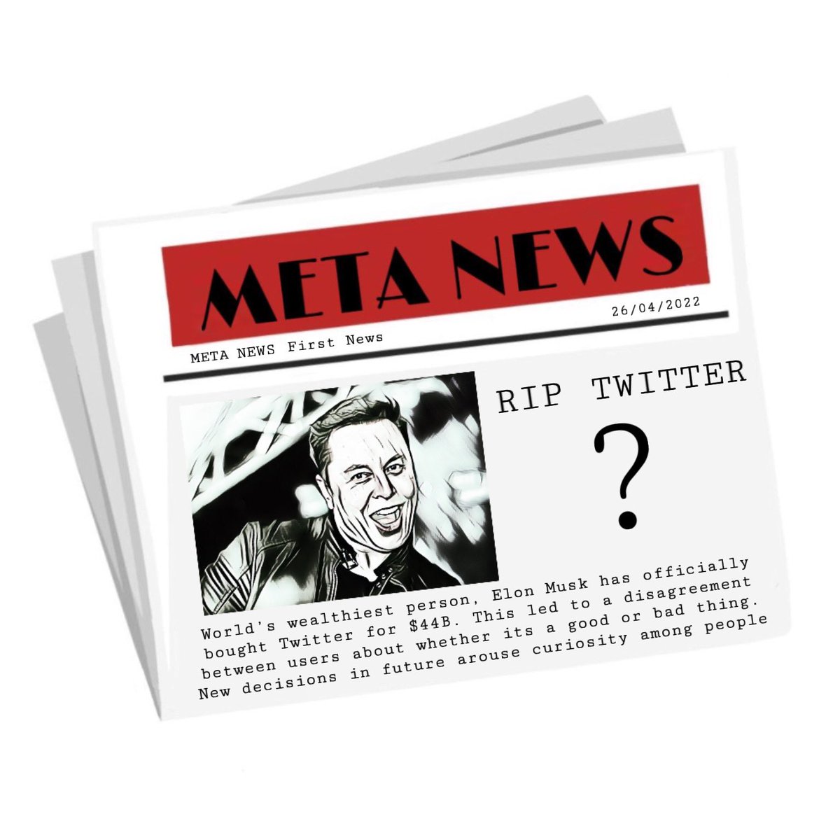 Meta_News_NFT's tweet photo. Get worldwide meta news from us. Our first newsletter;  https://t.co/VoEJpcoMrw   #nft #NFTdrop #NFTCommmunity #meta #news #RIPTwitter #leavingtwitter #ElonMusk #ElonMuskBuysTwitter https://t.co/UGgWdescdS