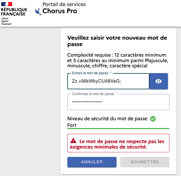 Chorus Pro mon amour.