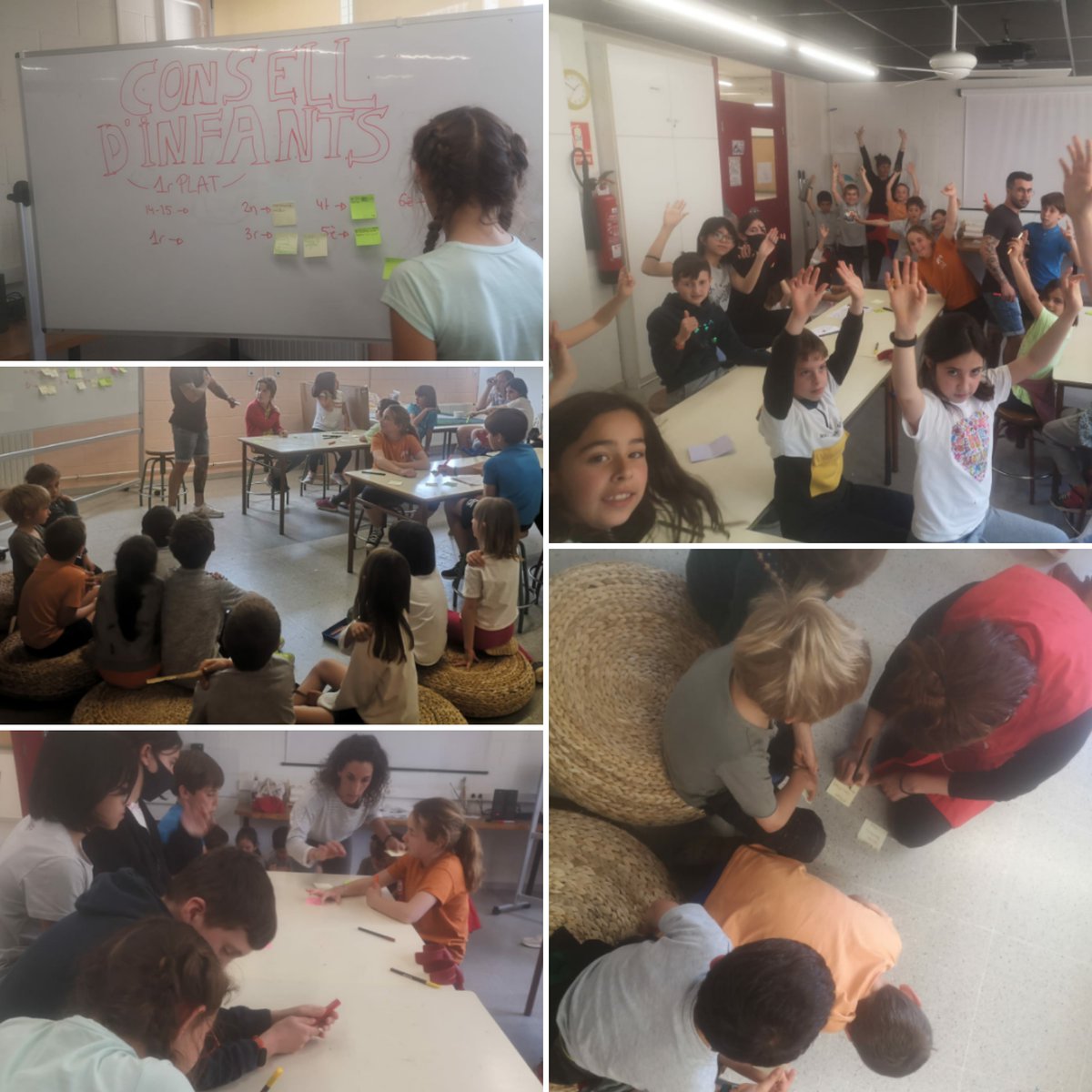 Avui al migdia, nova jornada del #ConselldInfants a l'@EscolaPiXandri, un espai per compartir, escoltar i seguir construint amb mirada d'infant ✨ #migdiespidenxandri