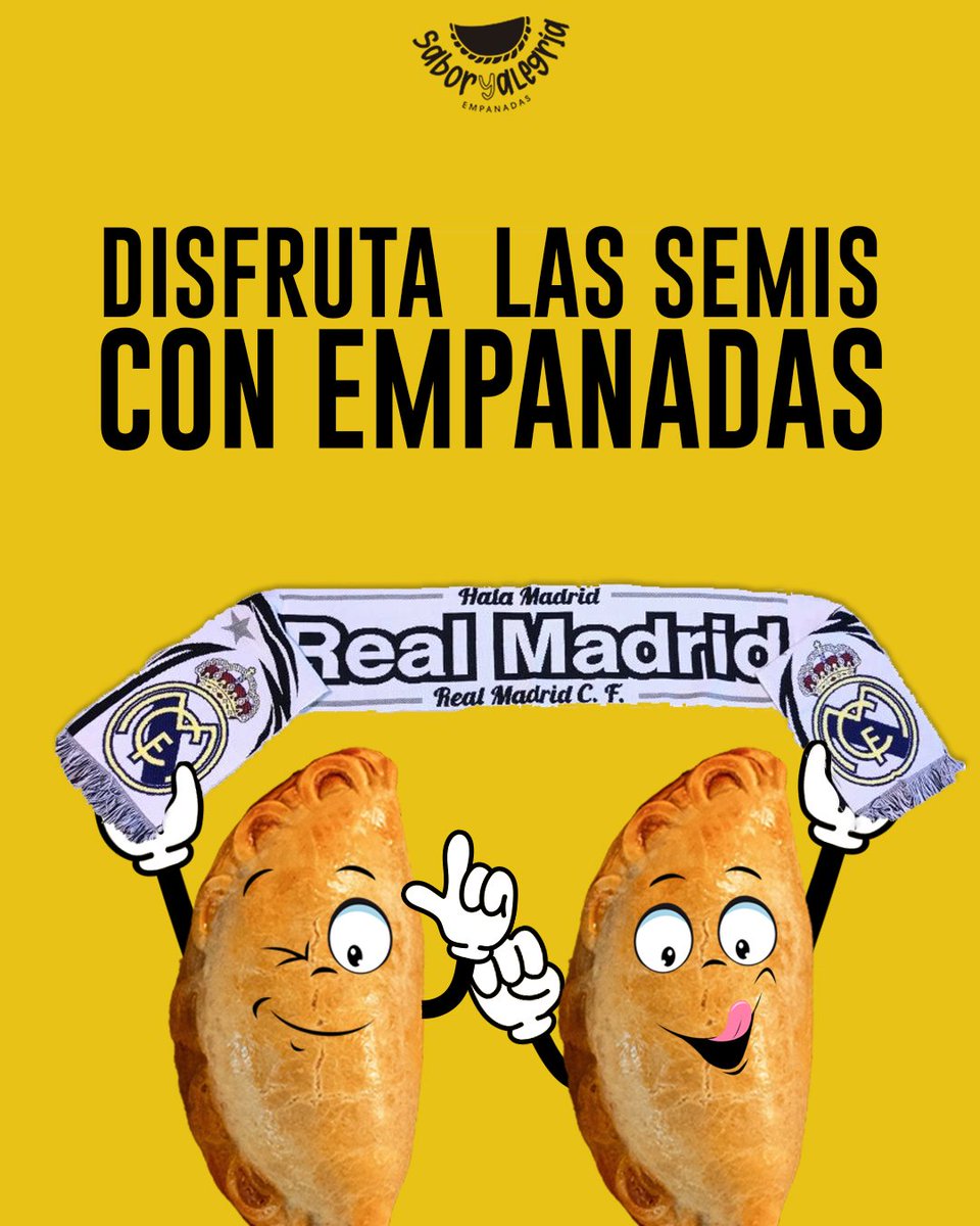 SaborYAlegria's tweet photo. 🥟𝐏𝐀𝐑𝐓𝐈𝐃𝐀𝐙𝐎 𝐂𝐎𝐍 𝐄𝐌𝐏𝐀𝐍𝐀𝐃𝐀𝐒❗🥟
Manchester City VS Real Madrid, comiéndote 😚👌 unas empanadas ➡ 𝗽𝗮𝗿𝘁𝗶𝗱𝗮𝘇𝗼 𝗱𝗼𝗯𝗹𝗲❗

El mejor aperitivo para acompañar el ⚽.

¡¡Quémanos 🔥📲 el teléfono a pedidos!!
📞 Pedidos al 953 823 323. https://t.co/5xVb33A4pE