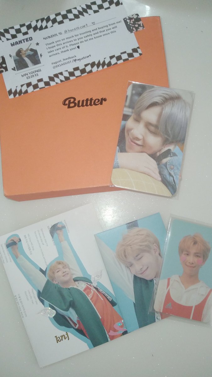 bonsaicart's tweet photo. #bonsaibuys

-- late feedback --

thank you @agustcart for this set !! sobrang steal fries na namjoon pc and butter album came safely rin !! thanks sm nakauwi sakin si namjoon heart 😭💓

#agust_feedback https://t.co/FqA87uGpEr